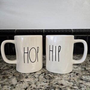 Rae Dunn “Hip & Hop” Easter Mug Set – Bunny – Farmhouse Decor – Spring mugs